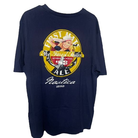 Nautica Other - Nautica First Mate Ale Tee Shirt Men’s XL Blue Short Sleeve Sailor Retro